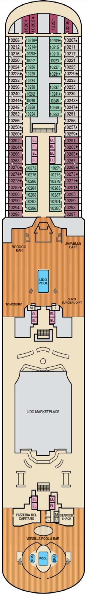 Deck plan for Carnival Firenze