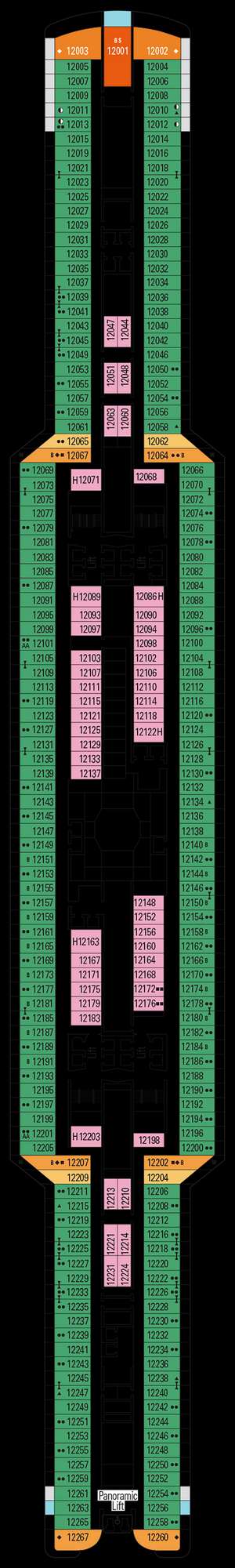 Deck plan for MSC Seaview