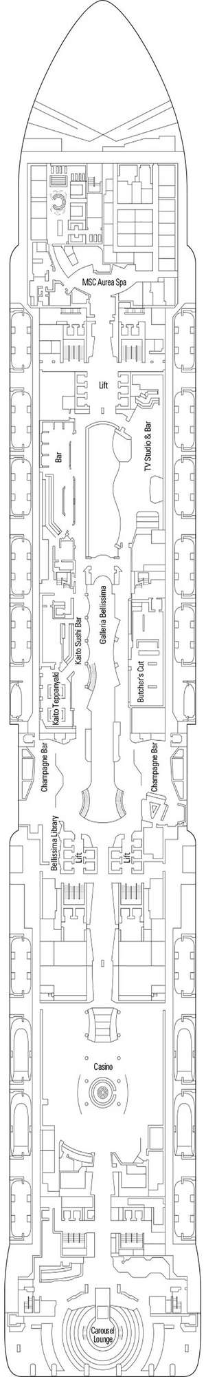 Deck plan for MSC Bellissima