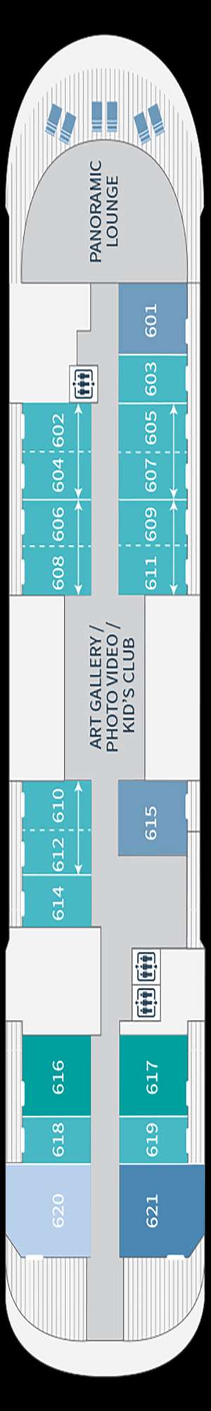 Deck plan for Le Bougainville