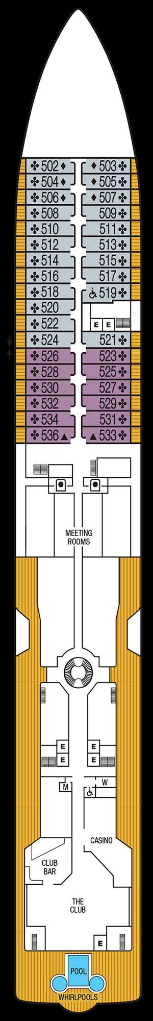 Deck plan for Seabourn Sojourn