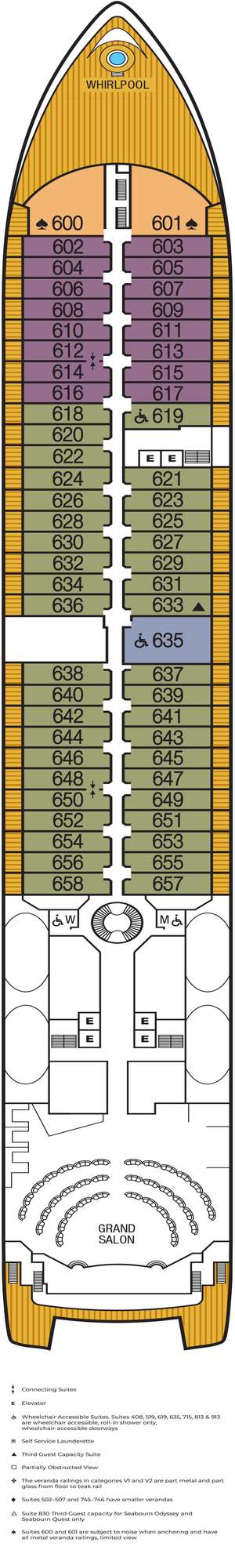 Deck plan for Seabourn Quest