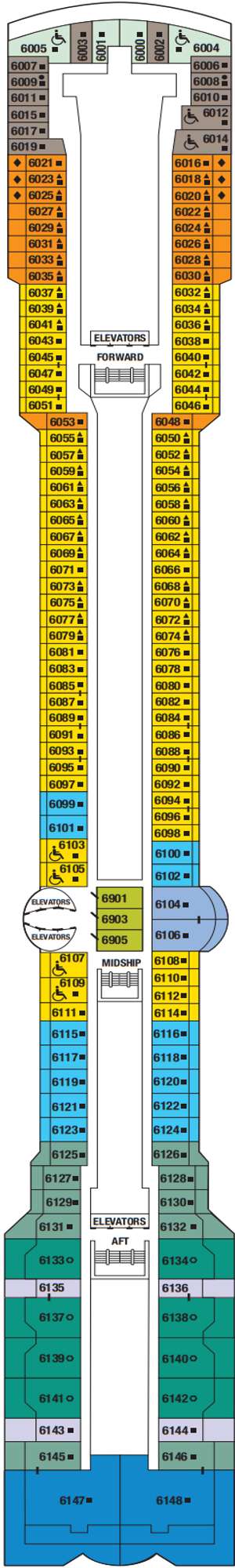 Deck plan for Celebrity Infinity