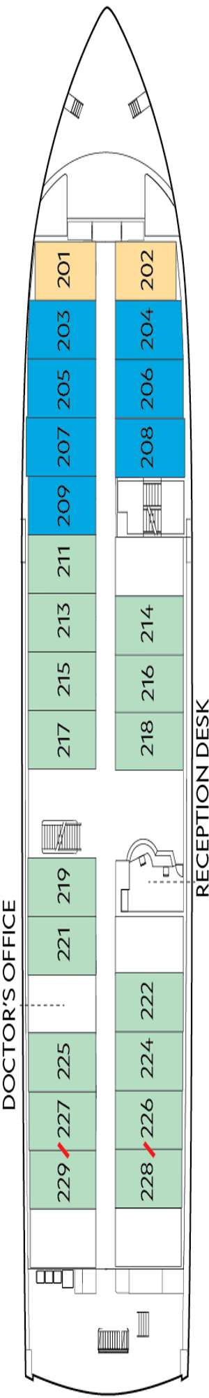 Deck plan for National Geographic Endeavour II
