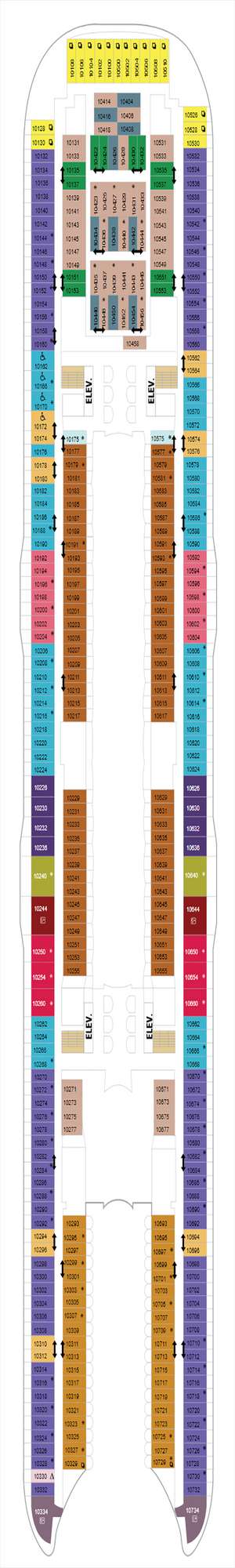 Deck plan for Symphony of the Seas
