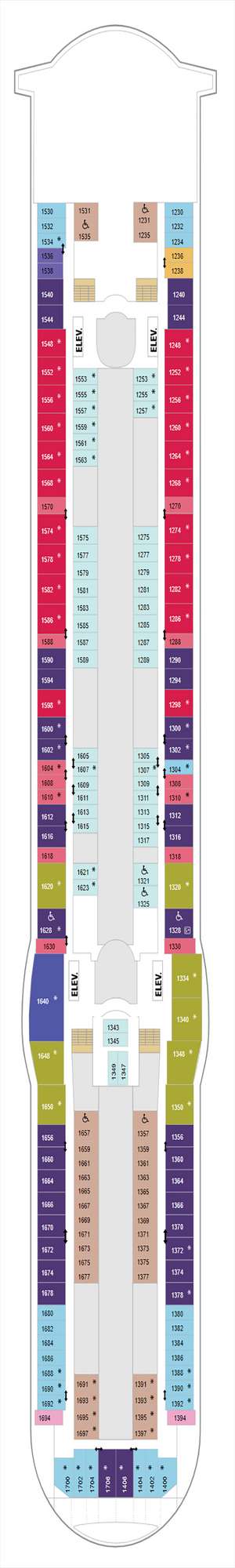 Deck plan for Independence of the Seas