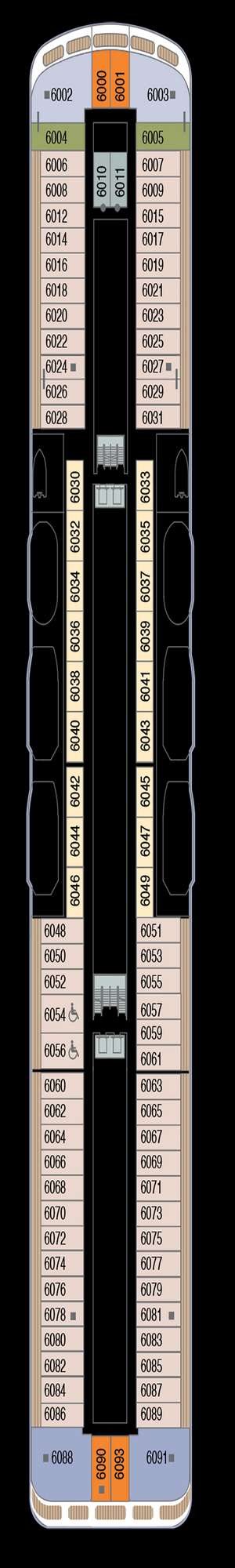 Deck plan for Azamara Onward