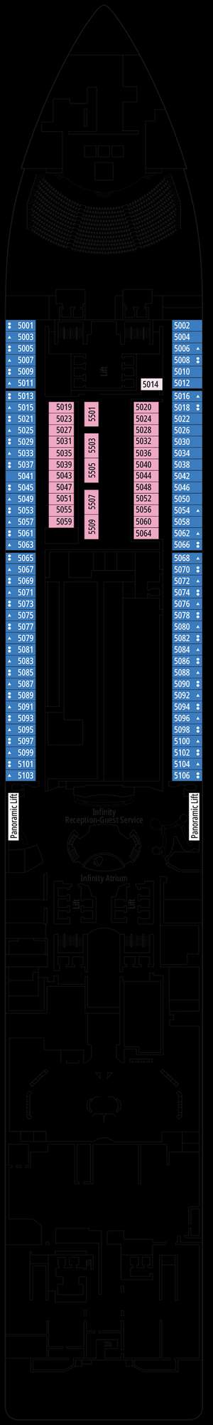 Deck plan for MSC Euribia