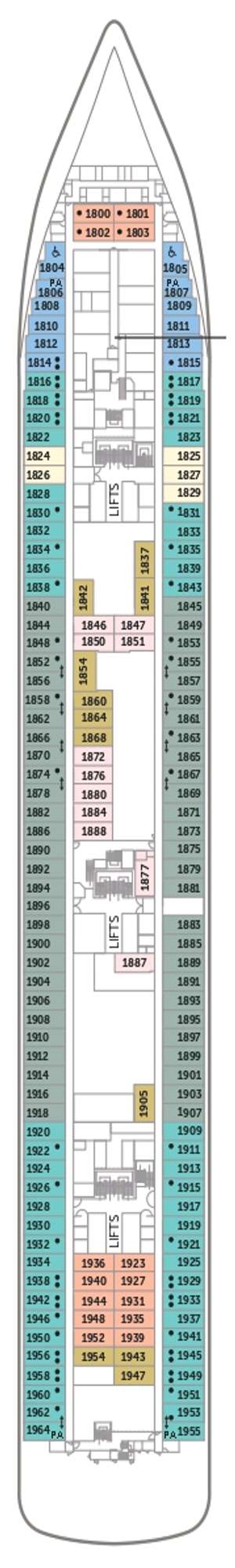 Deck plan for Bolette
