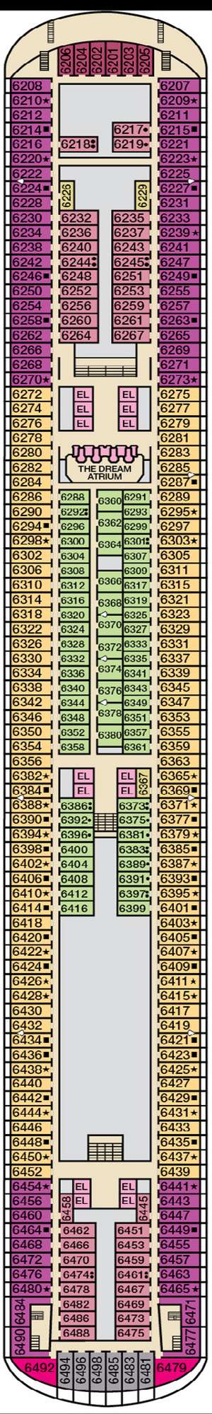 Deck plan for Carnival Dream