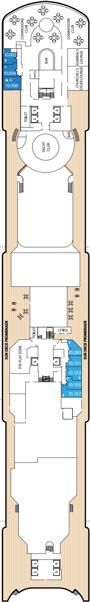 Deck plan for Queen Victoria