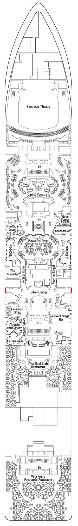 Deck plan for MSC Divina