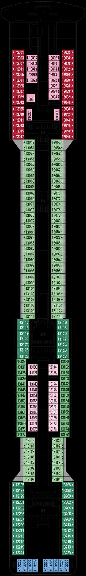 Deck plan for MSC Divina