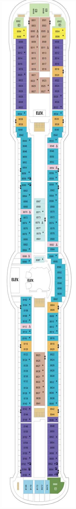 Deck plan for Serenade of the Seas