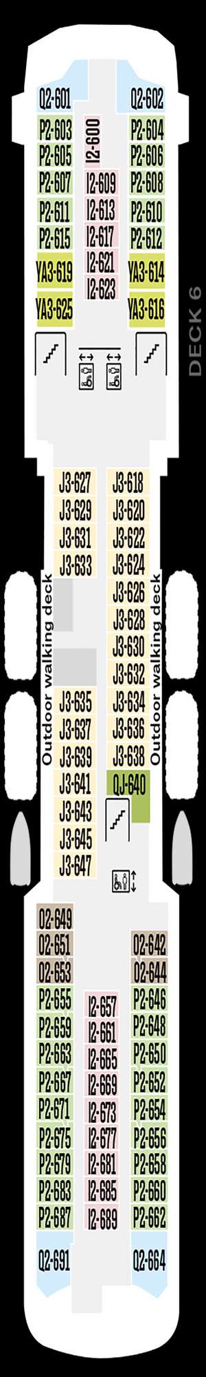 Deck plan for MS Midnatsol
