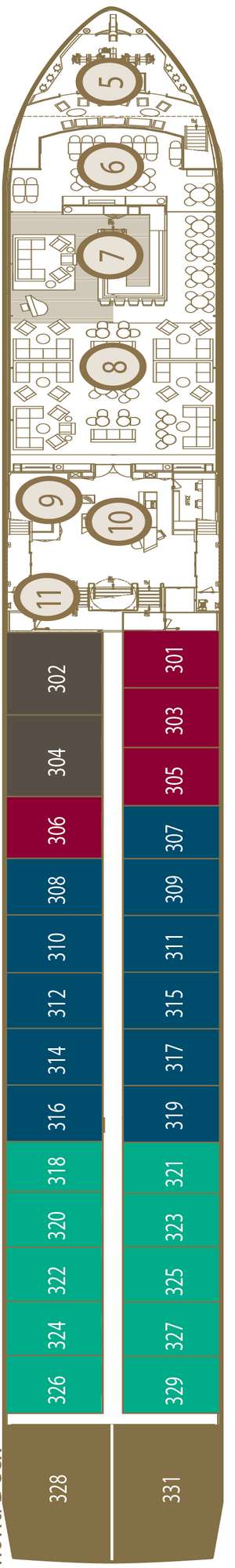 Deck plan for Scenic Gem
