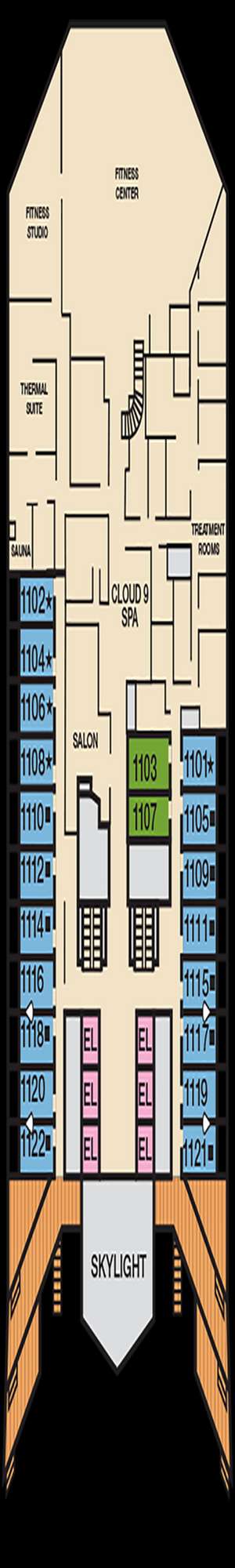 Deck plan for Carnival Radiance