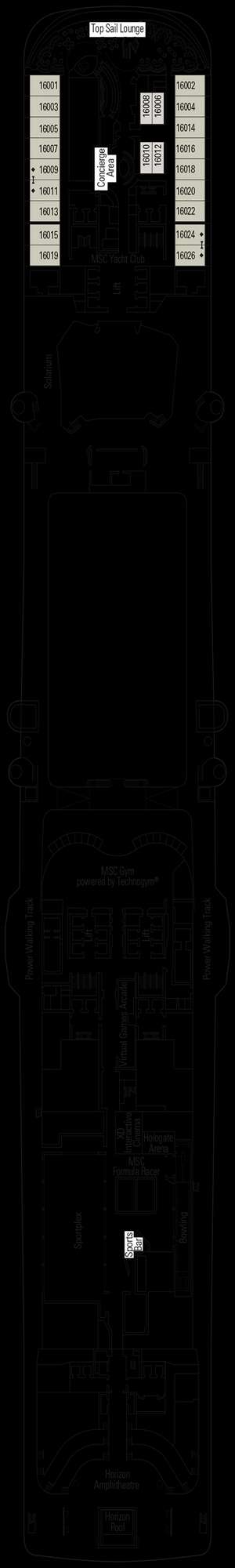 Deck plan for MSC Virtuosa