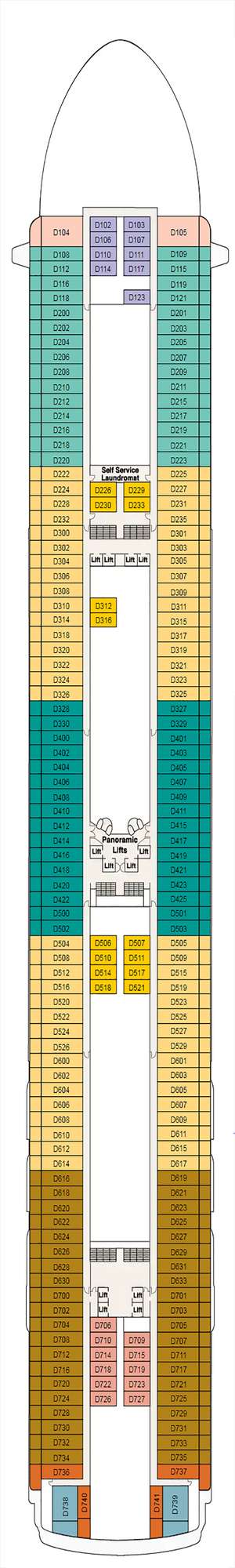 Deck plan for Sapphire Princess