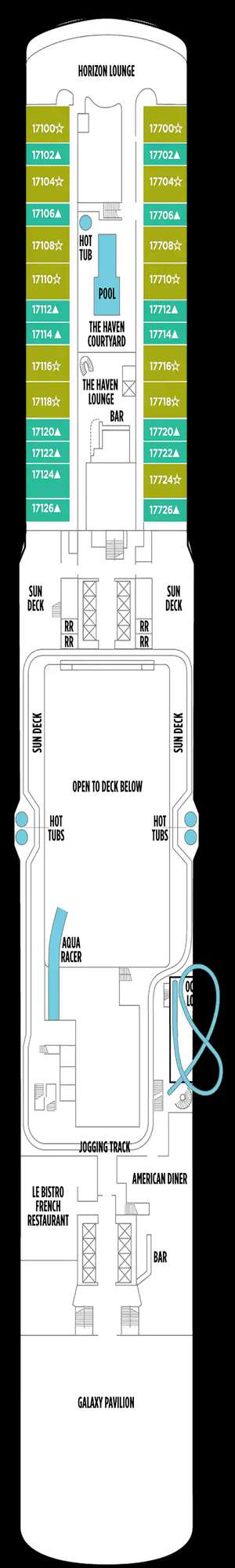 Deck plan for Norwegian Encore