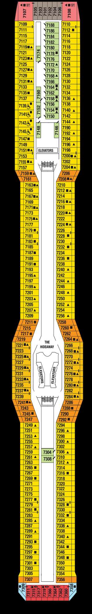 Deck plan for Celebrity Reflection