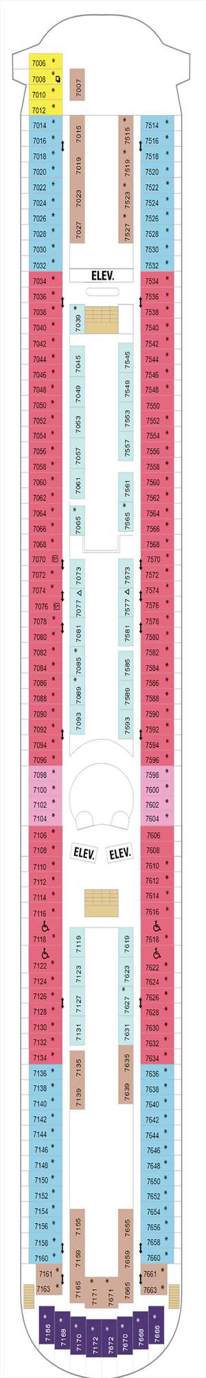 Deck plan for Enchantment of the Seas