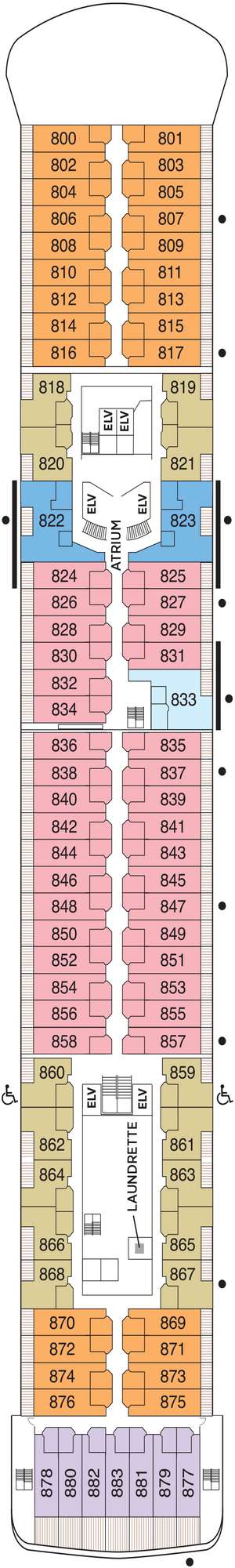 Deck plan for Regent Seven Seas Voyager