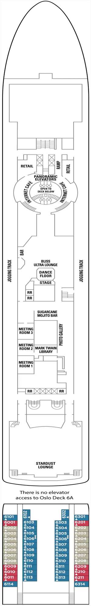 Deck plan for Norwegian Sky