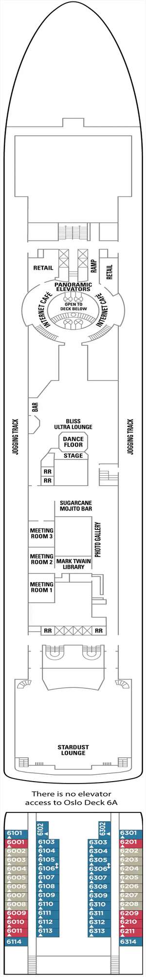 Deck plan for Norwegian Sky