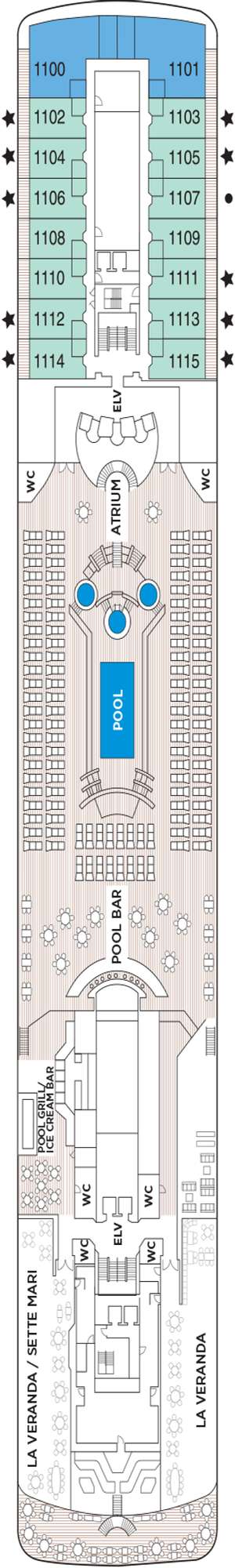 Deck plan for Regent Seven Seas Mariner