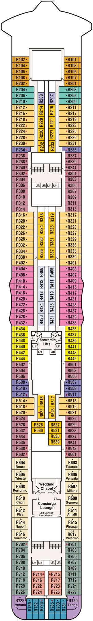 Deck plan for Royal Princess