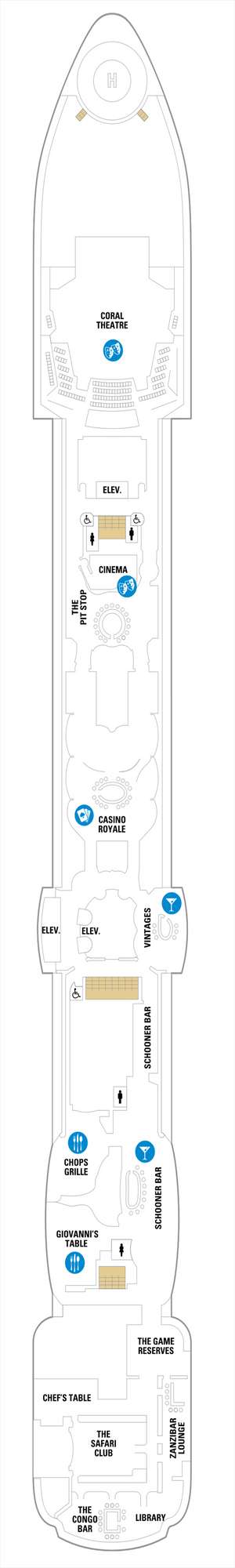 Deck plan for Jewel of the Seas