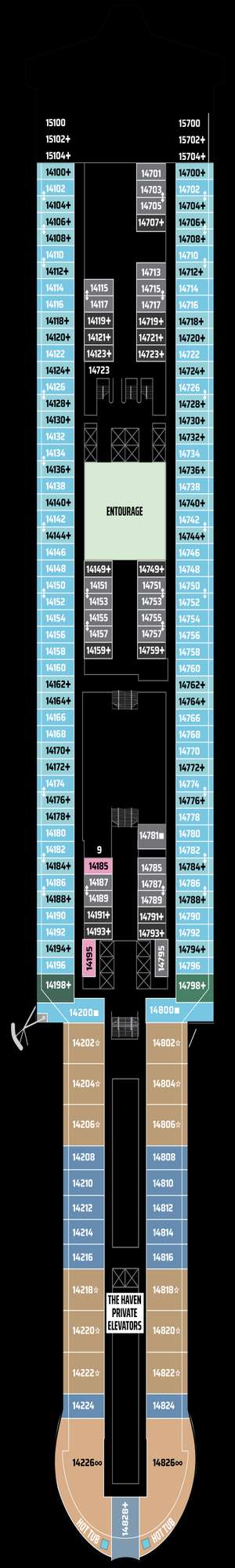 Deck plan for Norwegian Luna
