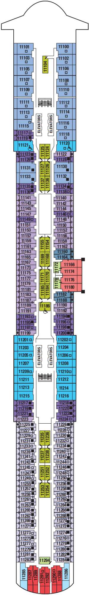 Deck plan for Celebrity Xcel