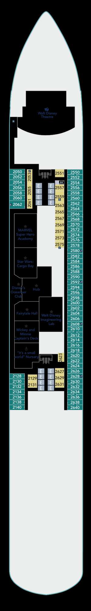 Deck plan for Disney Treasure