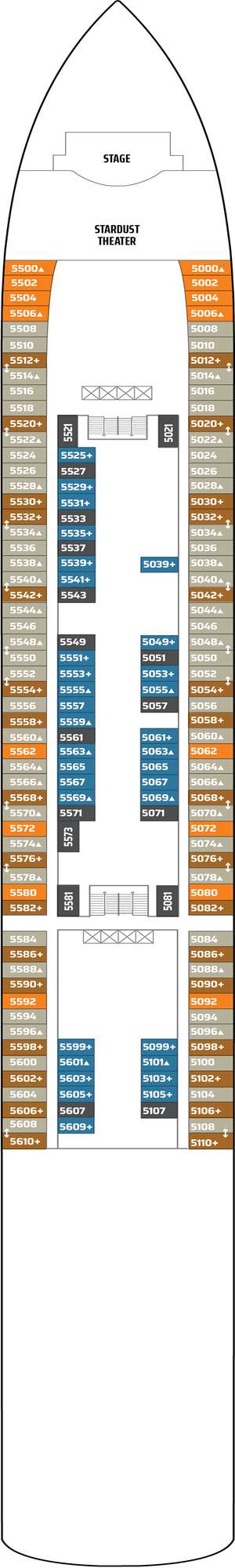 Deck plan for Norwegian Pearl