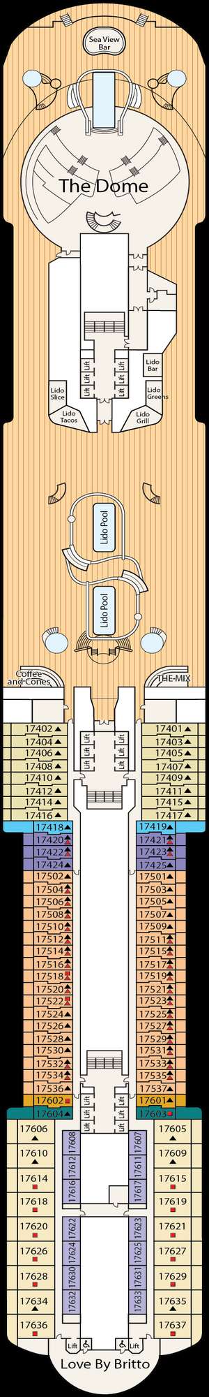 Deck plan for Sun Princess