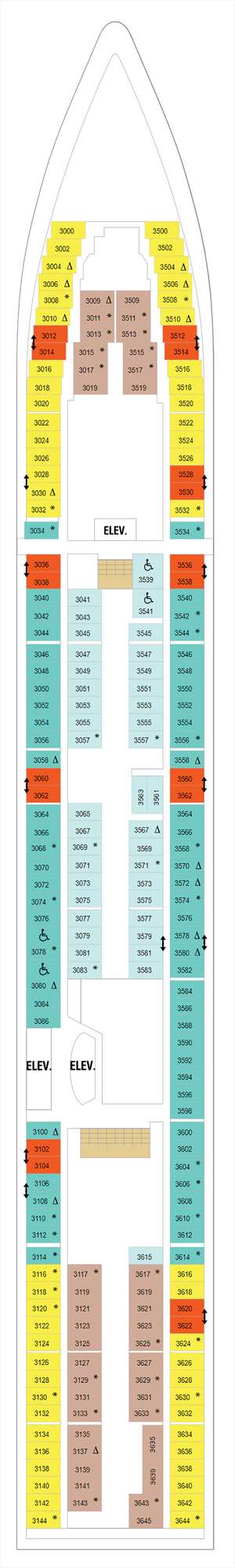 Deck plan for Serenade of the Seas