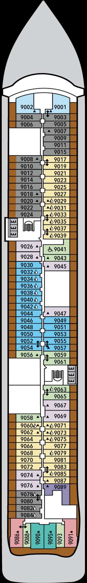 Deck plan for Silver Ray