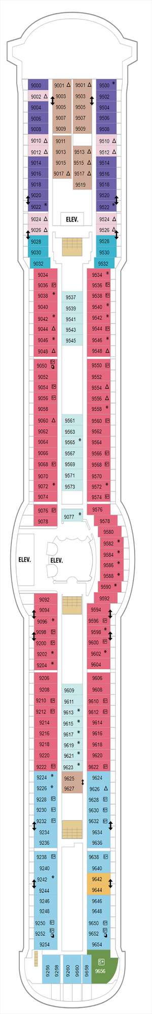 Deck plan for Jewel of the Seas