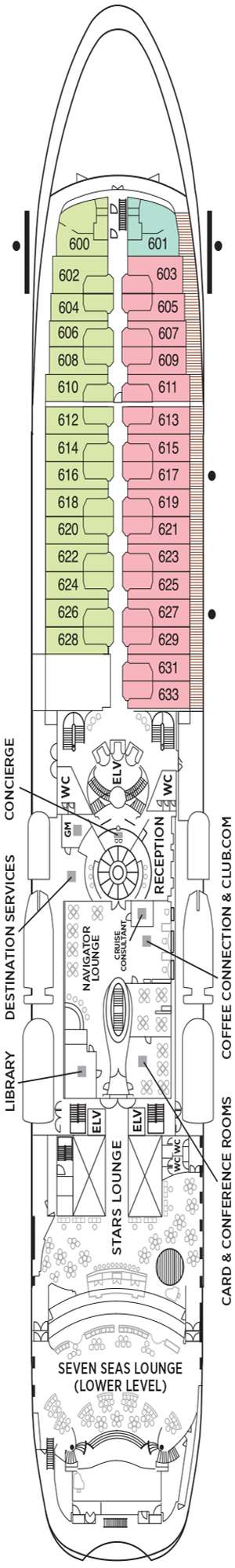 Deck plan for Regent Seven Seas Navigator