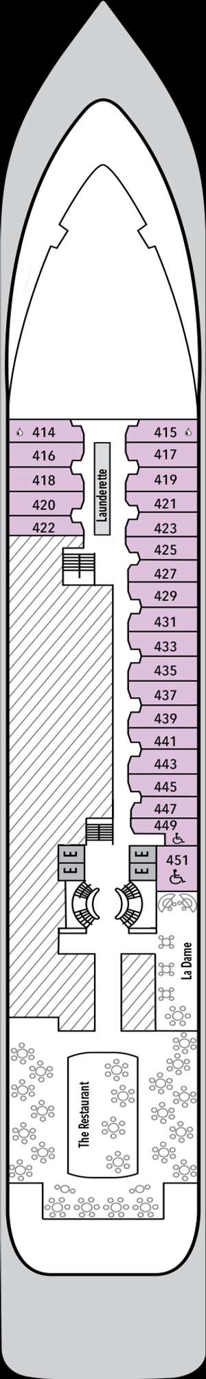 Deck plan for Silver Cloud