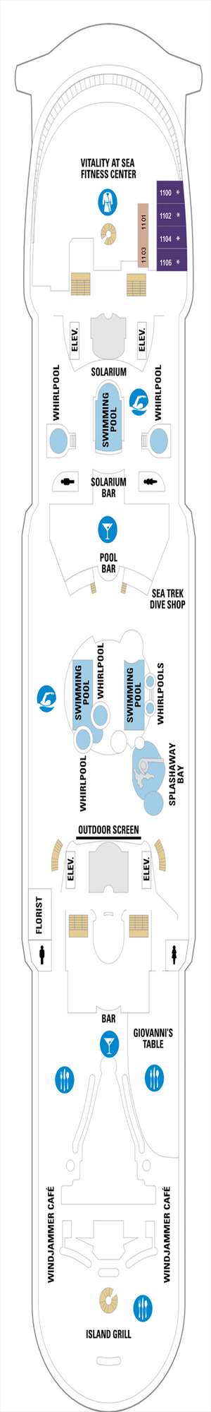 Deck plan for Adventure of the Seas