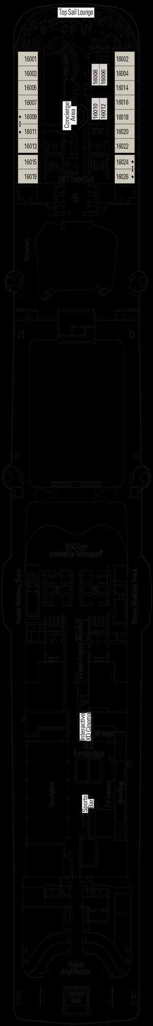 Deck plan for MSC Bellissima