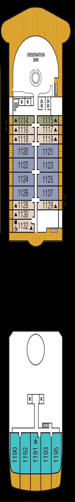 Deck plan for Seabourn Encore