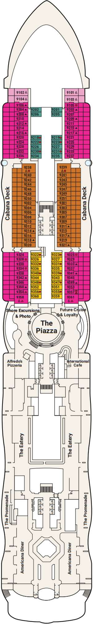 Deck plan for Sun Princess