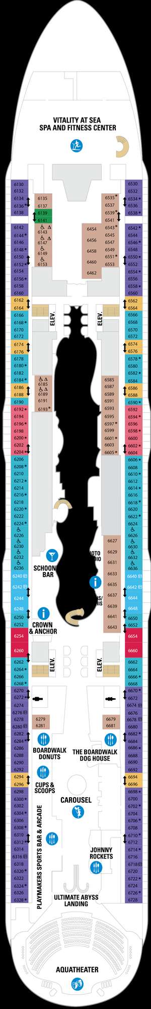 Deck plan for Allure of the Seas