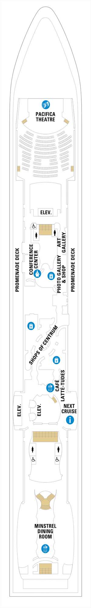 Deck plan for Brilliance of the Seas