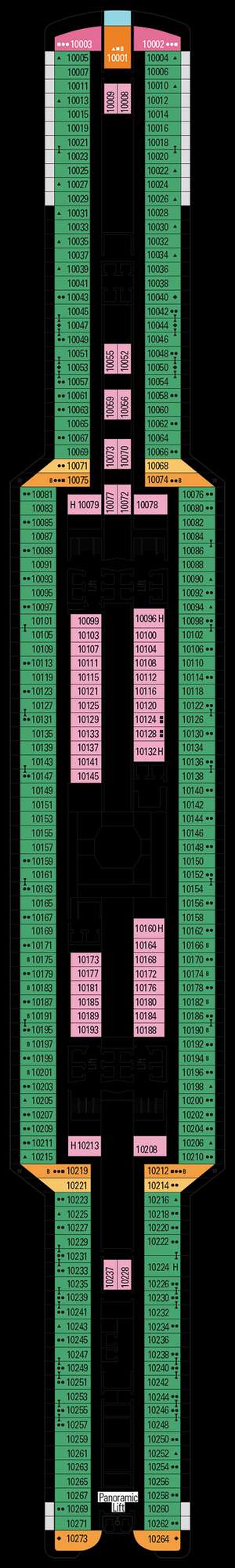 Deck plan for MSC Seaview