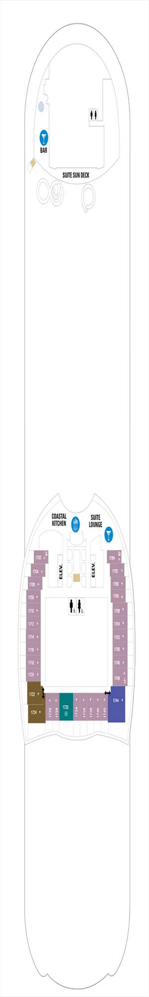 Deck plan for Symphony of the Seas